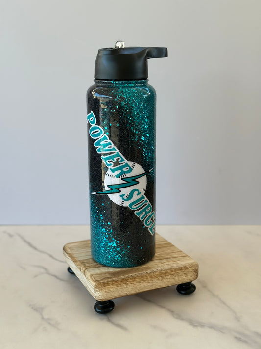 40oz glittered hydro water bottle Power Surge