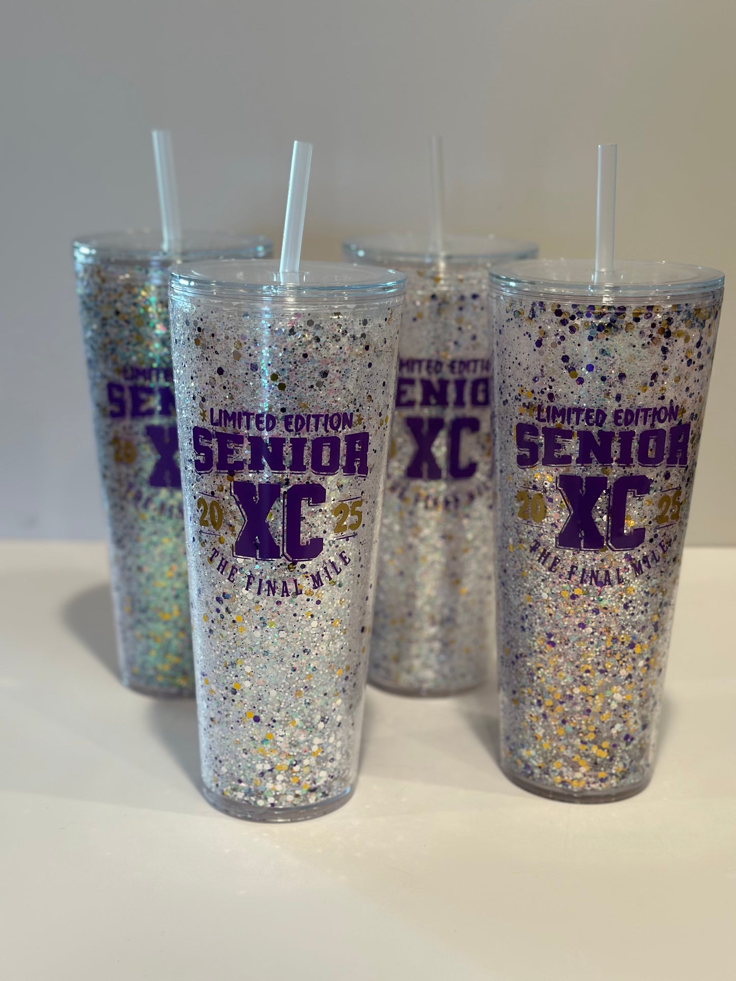 Acrylic glitter filled tumblers