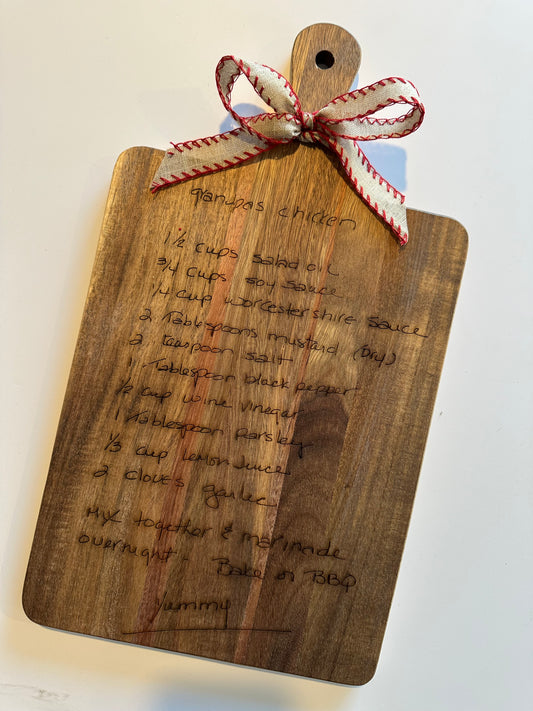 Custom wood cutting board