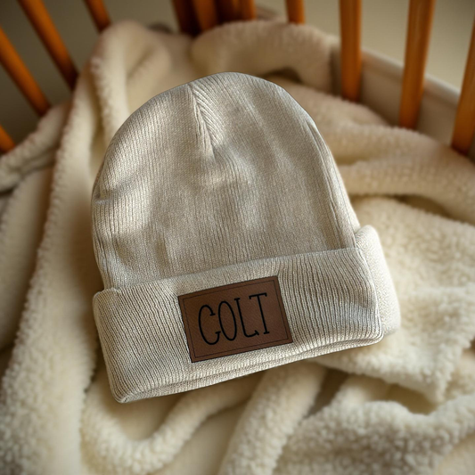 Personalized Baby Beanie – Custom Name Newborn Hat