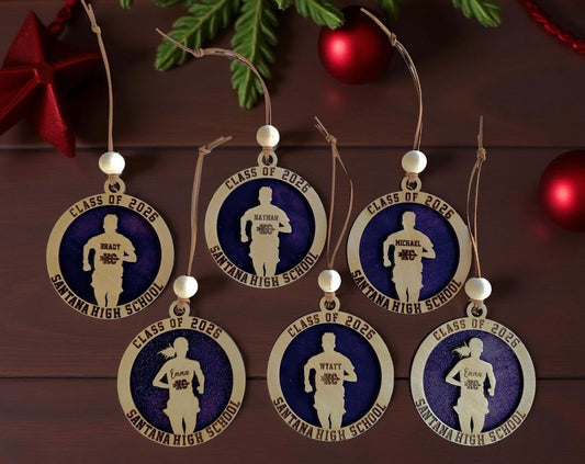 Santana Cross Country Personalized Senior Ornament & Basket Tag