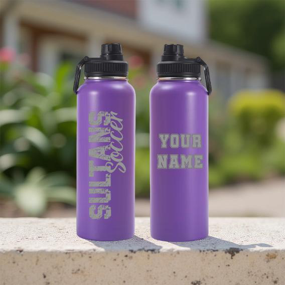 32oz Santana Soccer Laser-Engraved Hydro Water Bottle