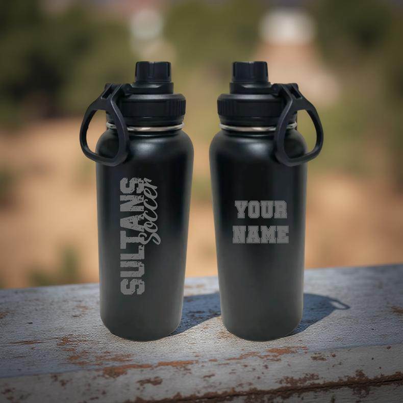 32oz Santana Soccer Laser-Engraved Hydro Water Bottle