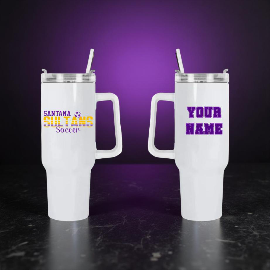 40oz Santana Soccer Tumbler with Handle