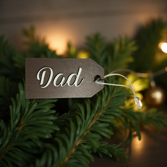 Personalized Wood Stocking Tags with Acrylic Names