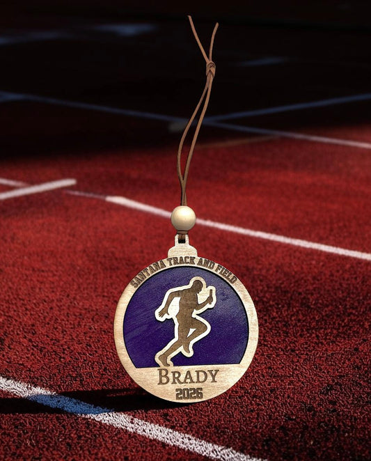 Personalized Track & Field Athlete Ornament | Custom Senior Night Gift | Track Team Basket Tag
