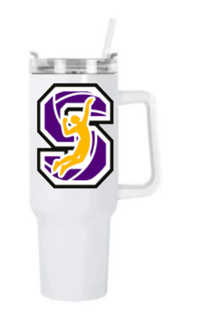 40 oz full color logo tumbler with handle
