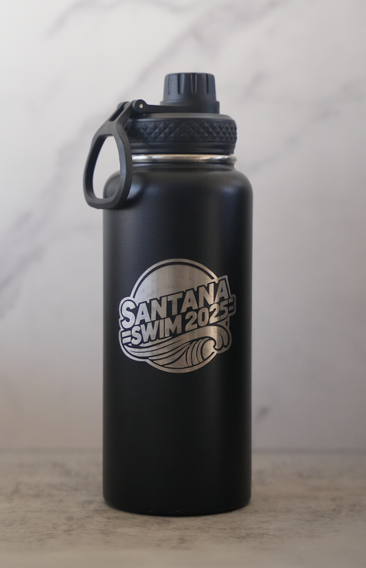 SHS Swim 32oz powder coated water bottle