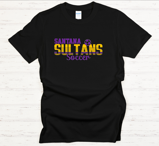 Santana Sultans Soccer Striped T Shirt