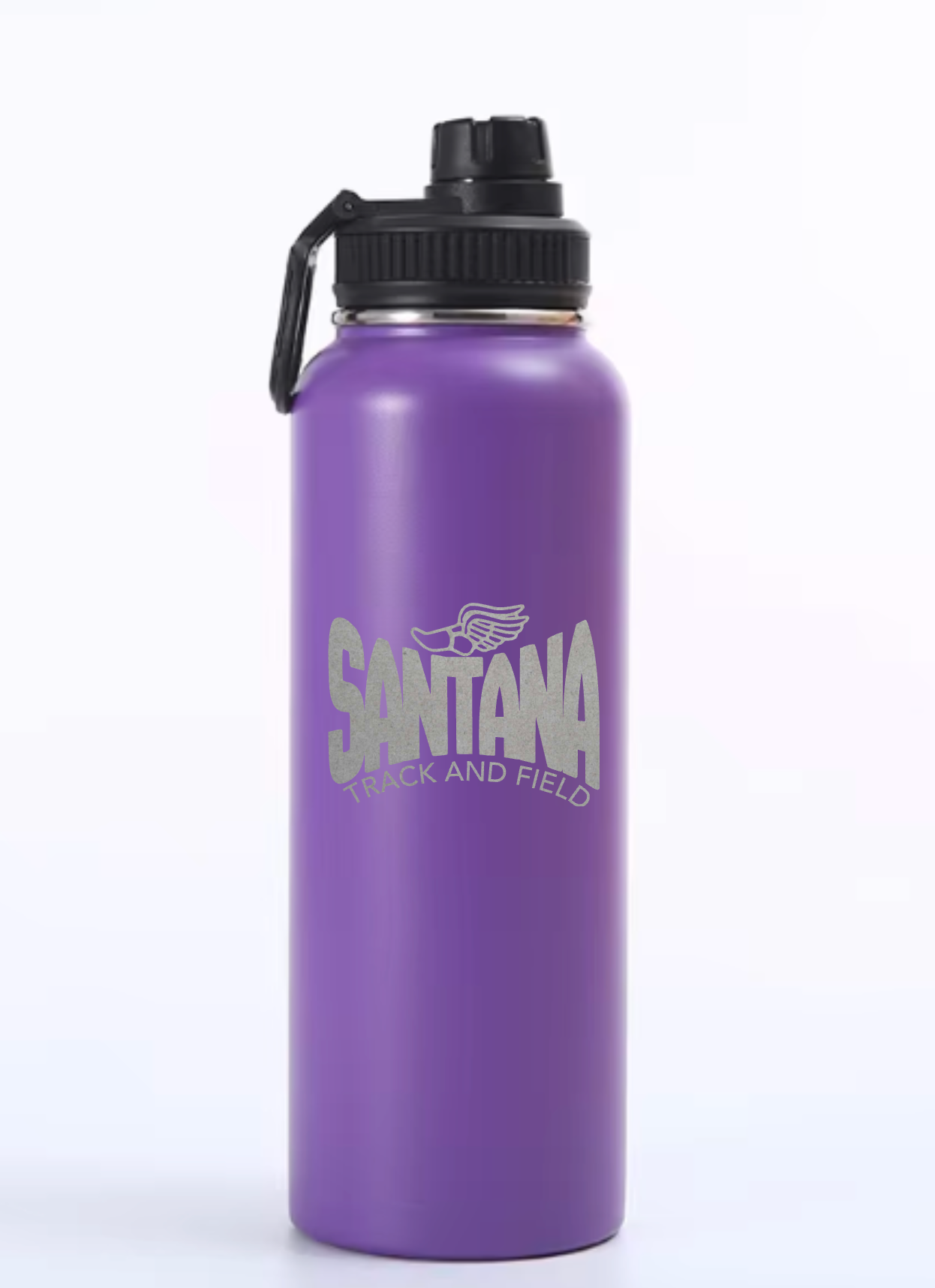 Santana Track & Field 30 oz Powder Coated Stainless Steel Water Bottle – Laser Engraved