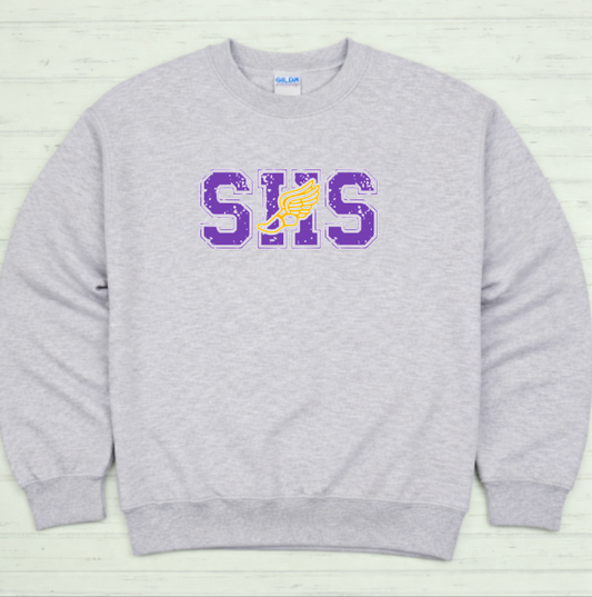 SHS Track Grunge Logo Crewneck Sweatshirt