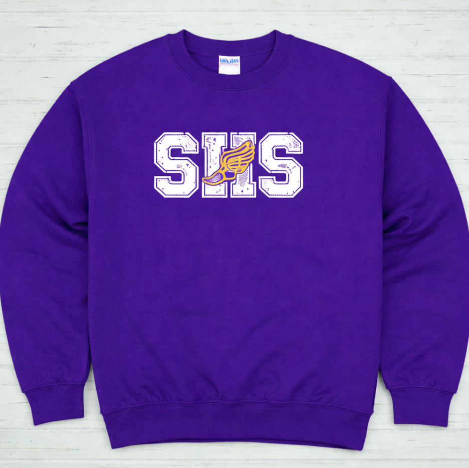 SHS Track Grunge Logo Crewneck Sweatshirt