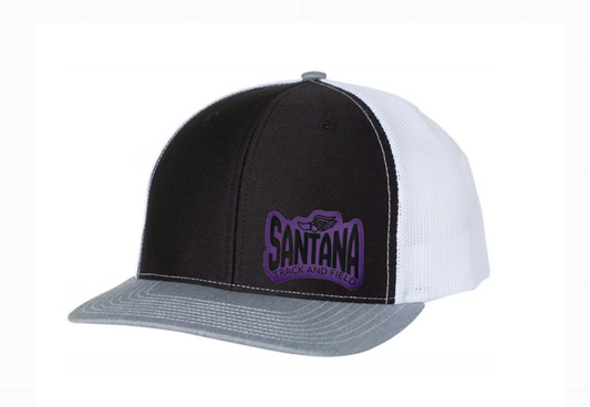 Santana Track & Field Leather Patch Hat – Custom Team Spirit Snapback