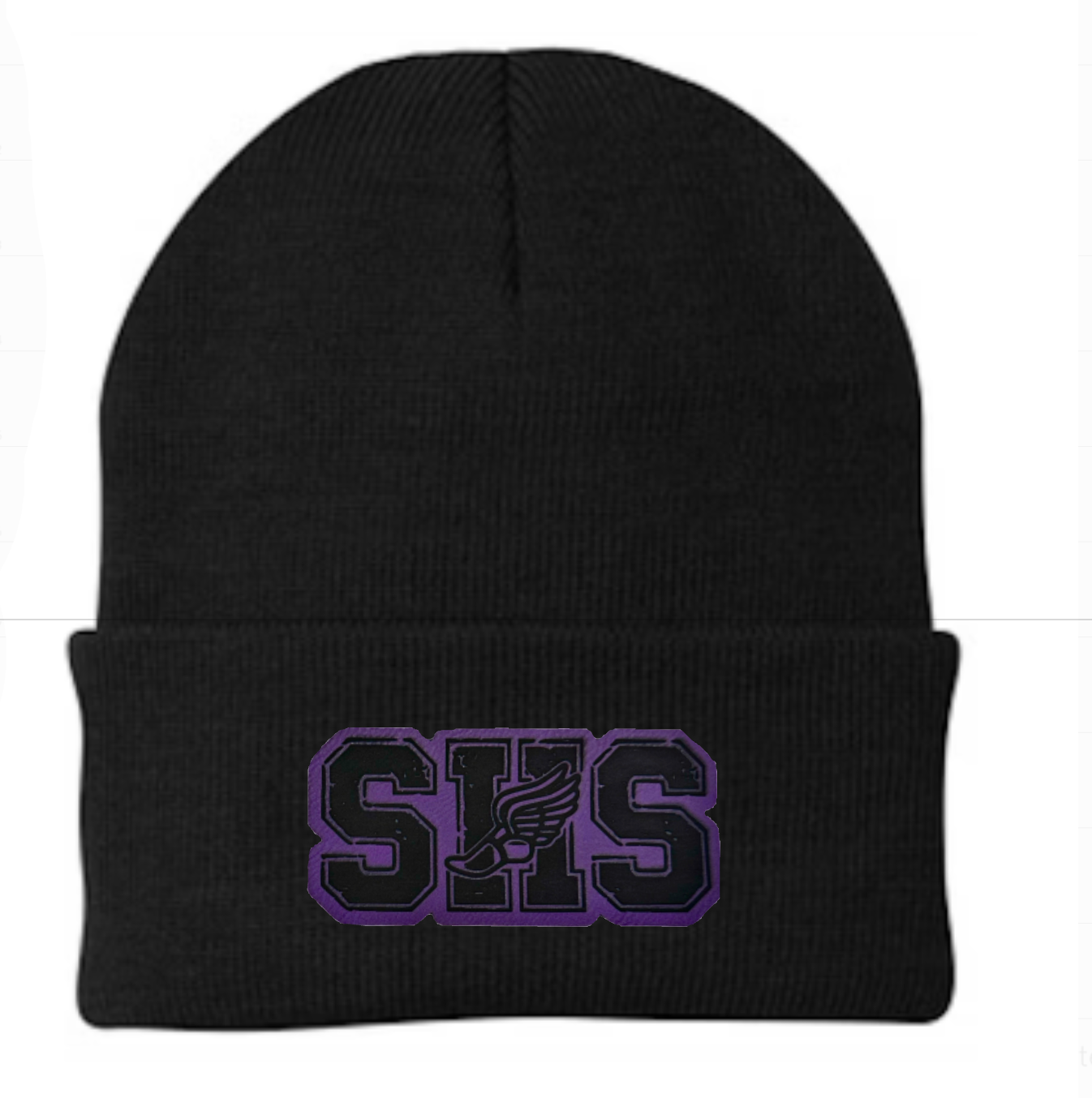 Knit Beanie with Leather Patch – Santana Track & Field / SHS