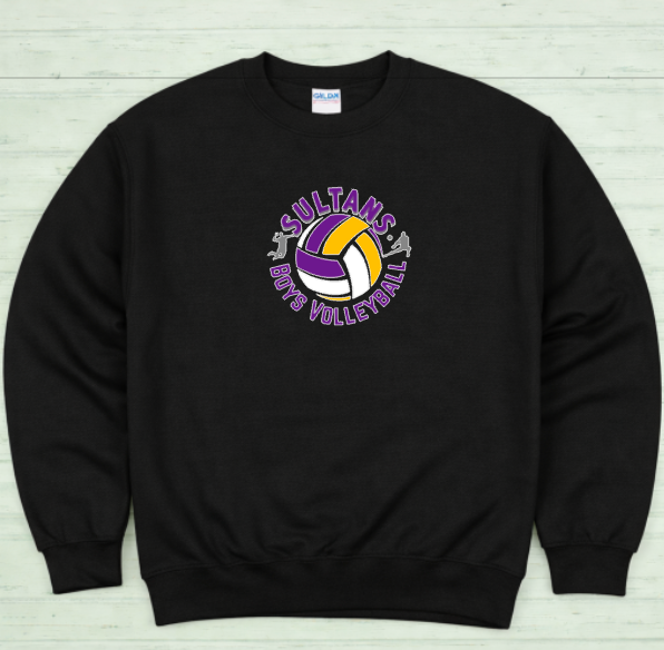 Santana Boys Volleyball Crewneck Sweatshirt | SHS Sultans Volleyball Spirit Crewneck