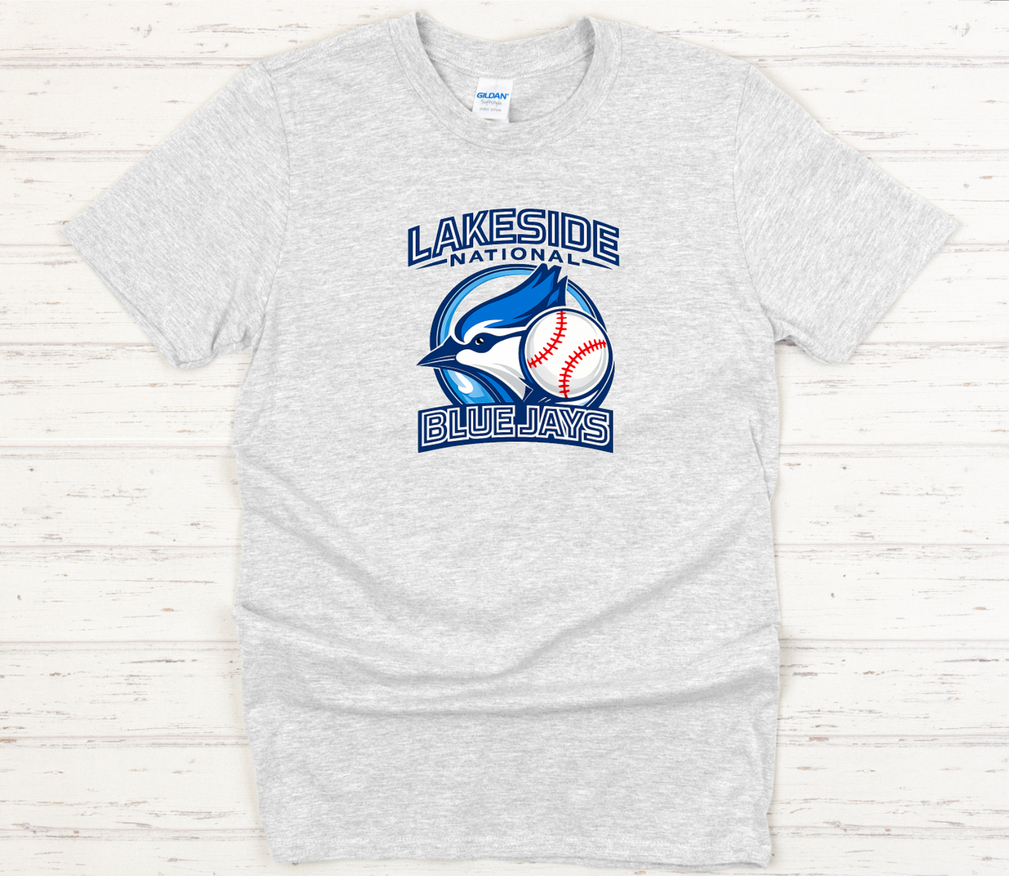 Lakeside National Blue Jays Softstyle Adult T-Shirt | Optional Back Personalization