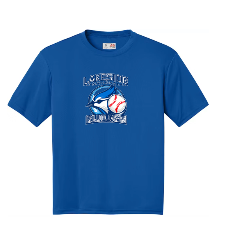 YOUTH LAKESIDE NATIONAL BLUE JAYS DRY-FIT PERFORMANCE SHIRT