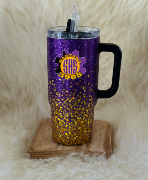 Santana Robotics Glitter Tumbler