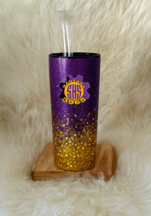 Santana Robotics Glitter Tumbler