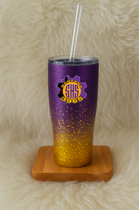 Santana Robotics Glitter Tumbler