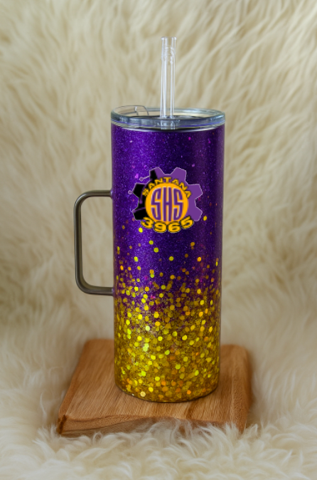 Santana Robotics Glitter Tumbler