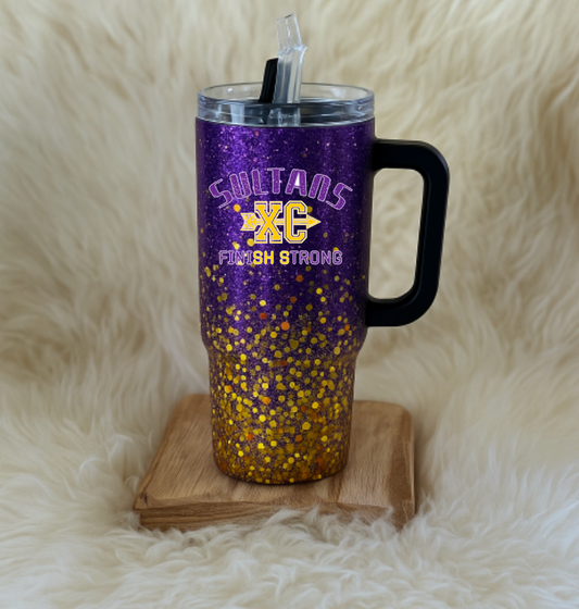 SHS XC Glitter 40oz  stainless steel tumbler