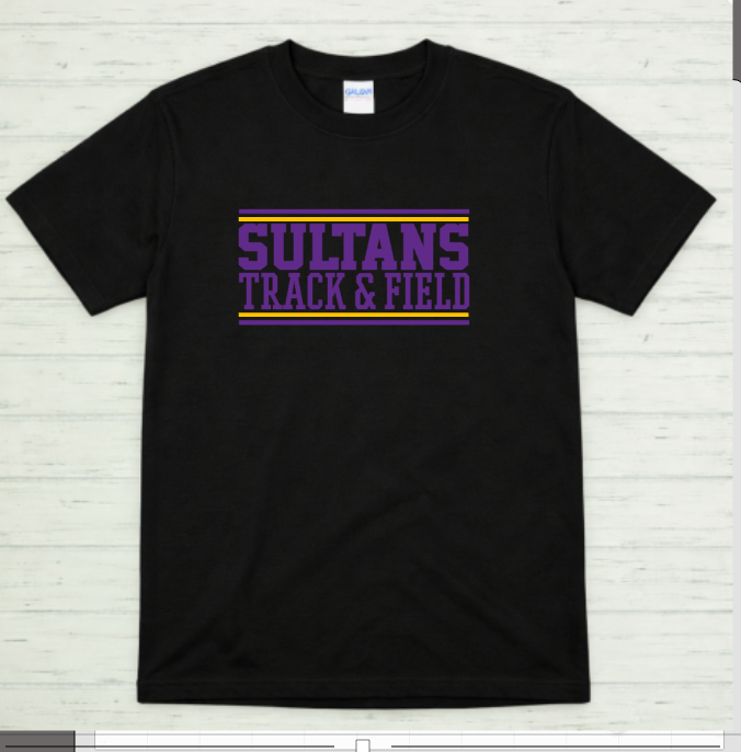 Sultans Track & Field Soft Style T-Shirt – Santana Track & Field Unisex Spirit Wear Tee