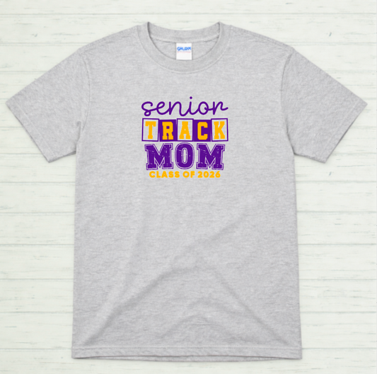 Senior Track Mom Soft Style Shirt – Santana Track & Field Class of 2026 | Unisex Spirit Wear Tee
