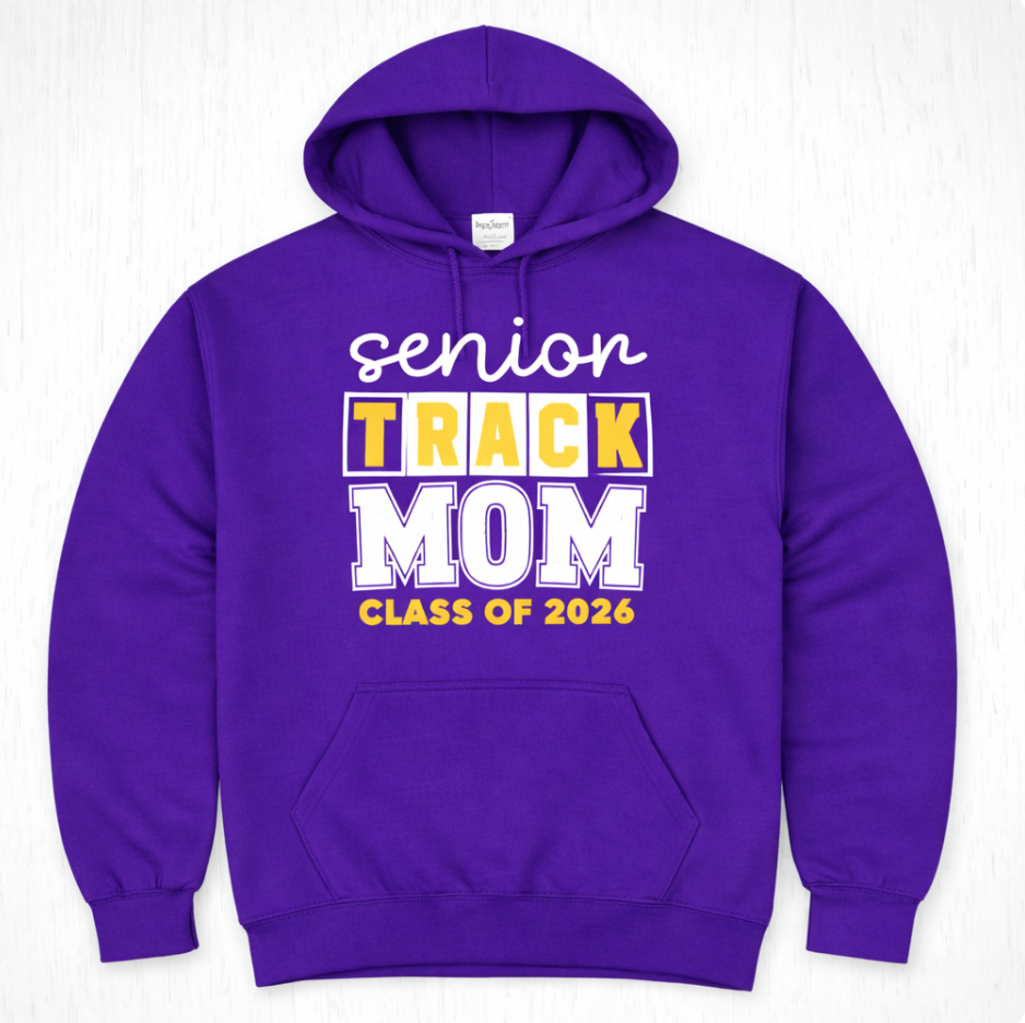 Santana Track & Field Senior Track Mom Hoodie – Class of 2026 Custom Spirit Wear Sweatshirt