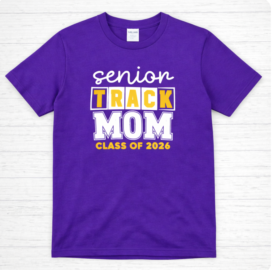 Senior Track Mom Soft Style Shirt – Santana Track & Field Class of 2026 | Unisex Spirit Wear Tee