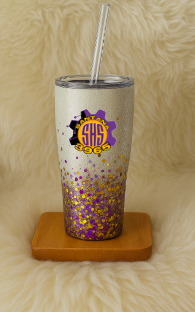 Santana Robotics Glitter Tumbler