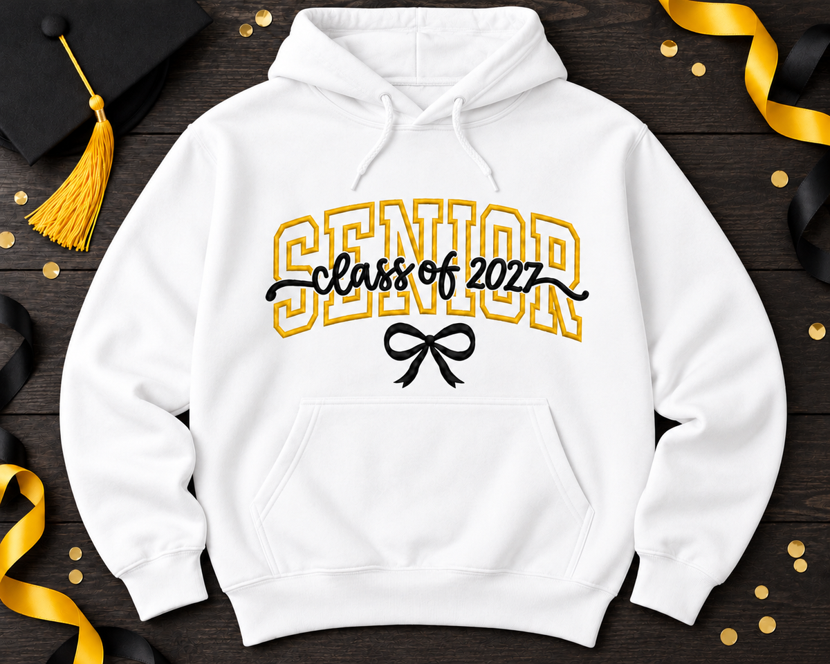 Class of 2027 Senior Embroidered Sweatshirt – Custom Crewneck or Hoodie