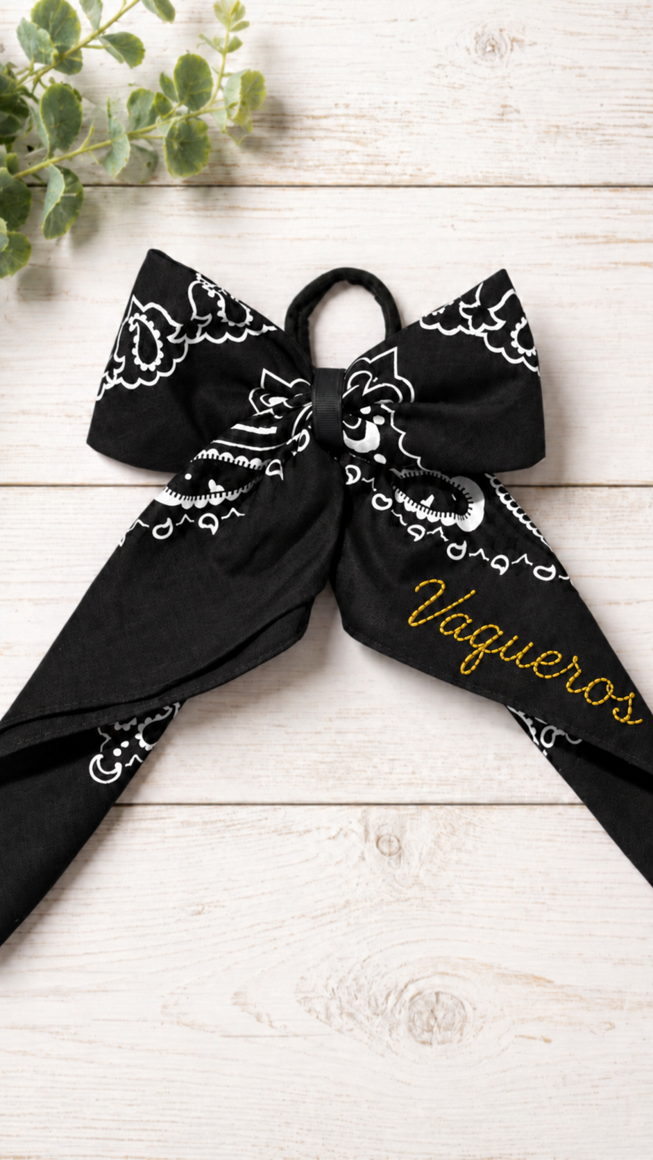 El Capitan Vaqueros Embroidered Bandana Hair Bow