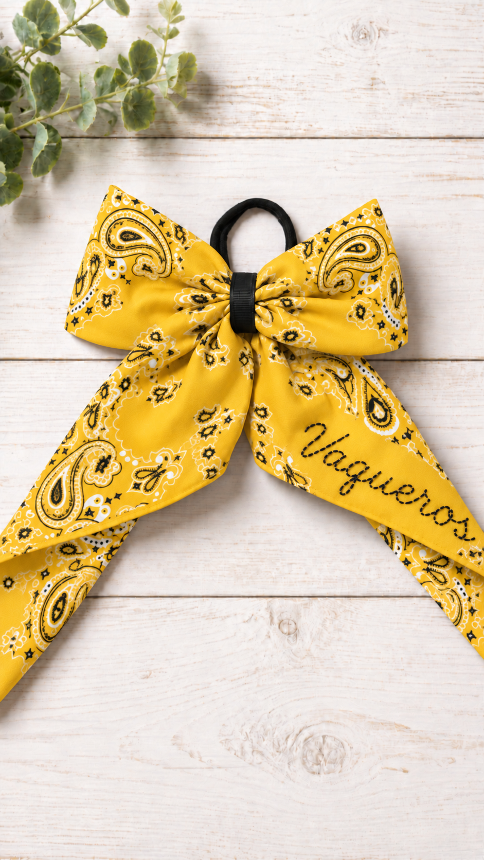 El Capitan Vaqueros Embroidered Bandana Hair Bow